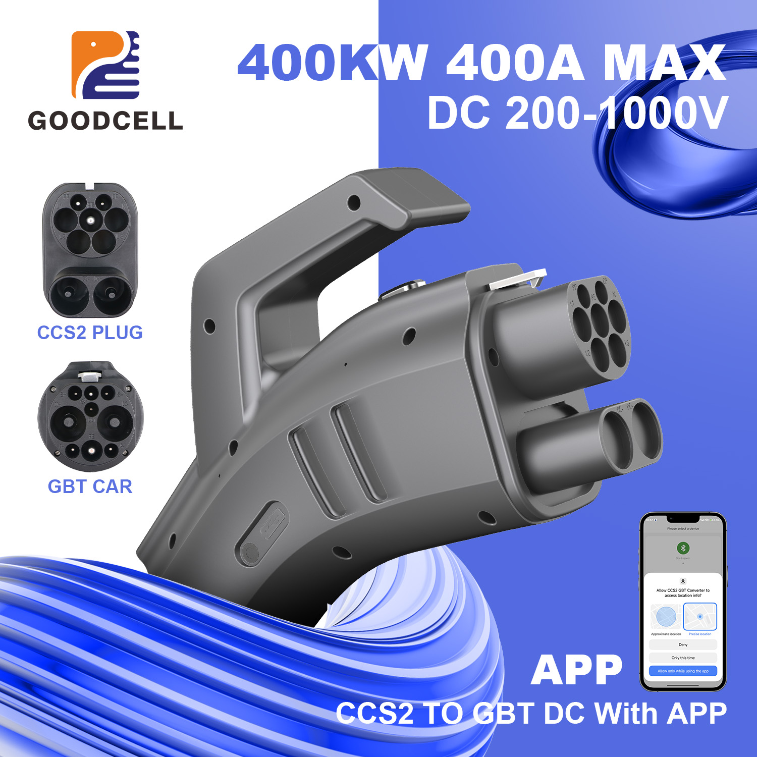 Gb/T To Ccs2 200A Fast Charging Adapter - GOODCELL CCS2 auf GB/T EV-Ladegerät-Adapter, superschnelles