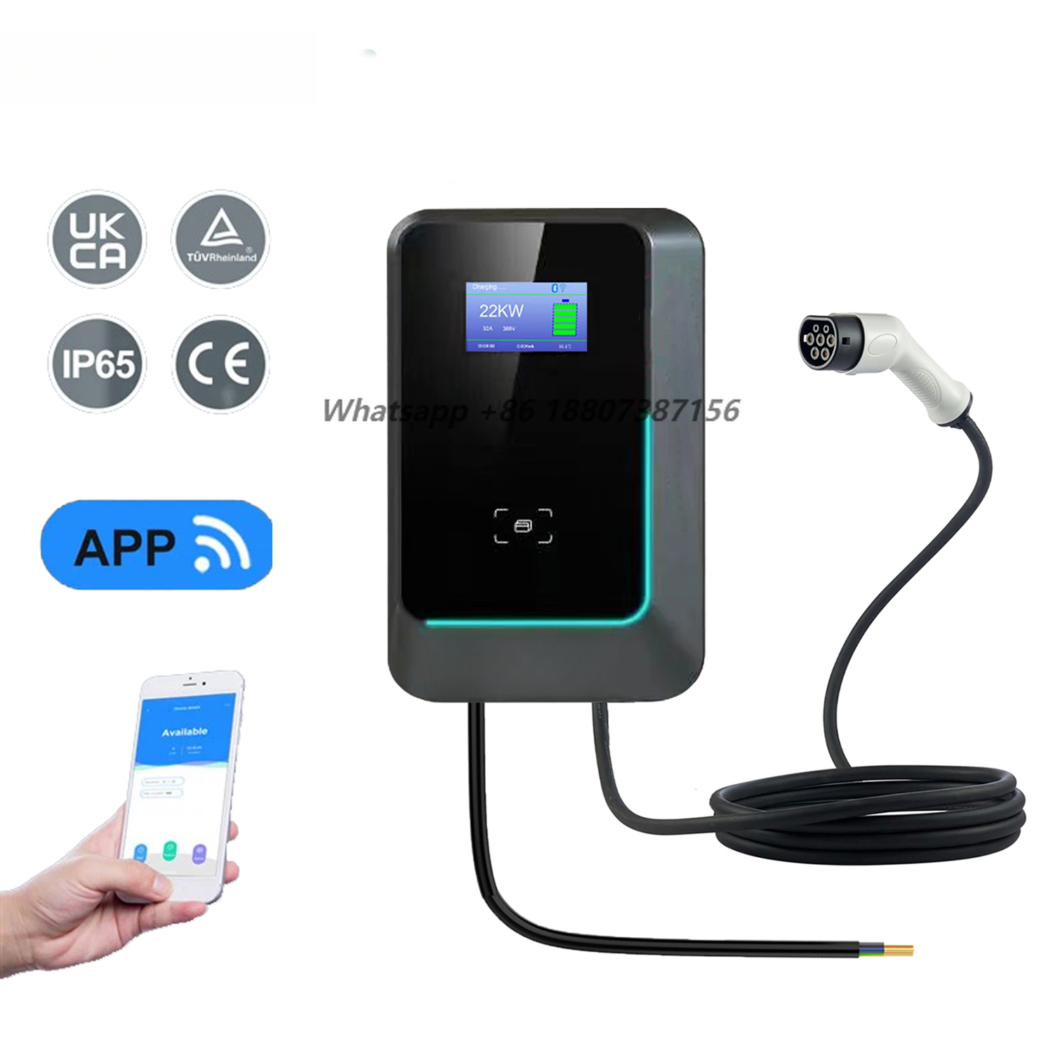 Bomern 7kW 11kW 22kW AC EV Wal – 22Kw Wallbox Type 2 Ocpp Rfid Bewertung und Preis