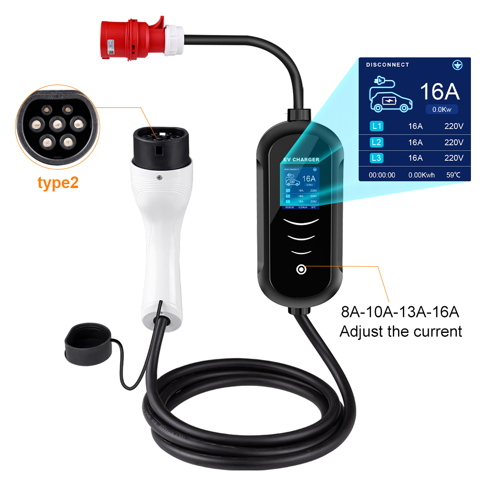 Ipengen 11kw 16a 3 phase ev tr – Portable Ev Charger 32A Type 2 Cee Plug Bewertung und Preis